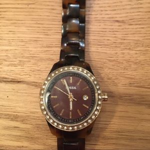 Fossil plastic link watch